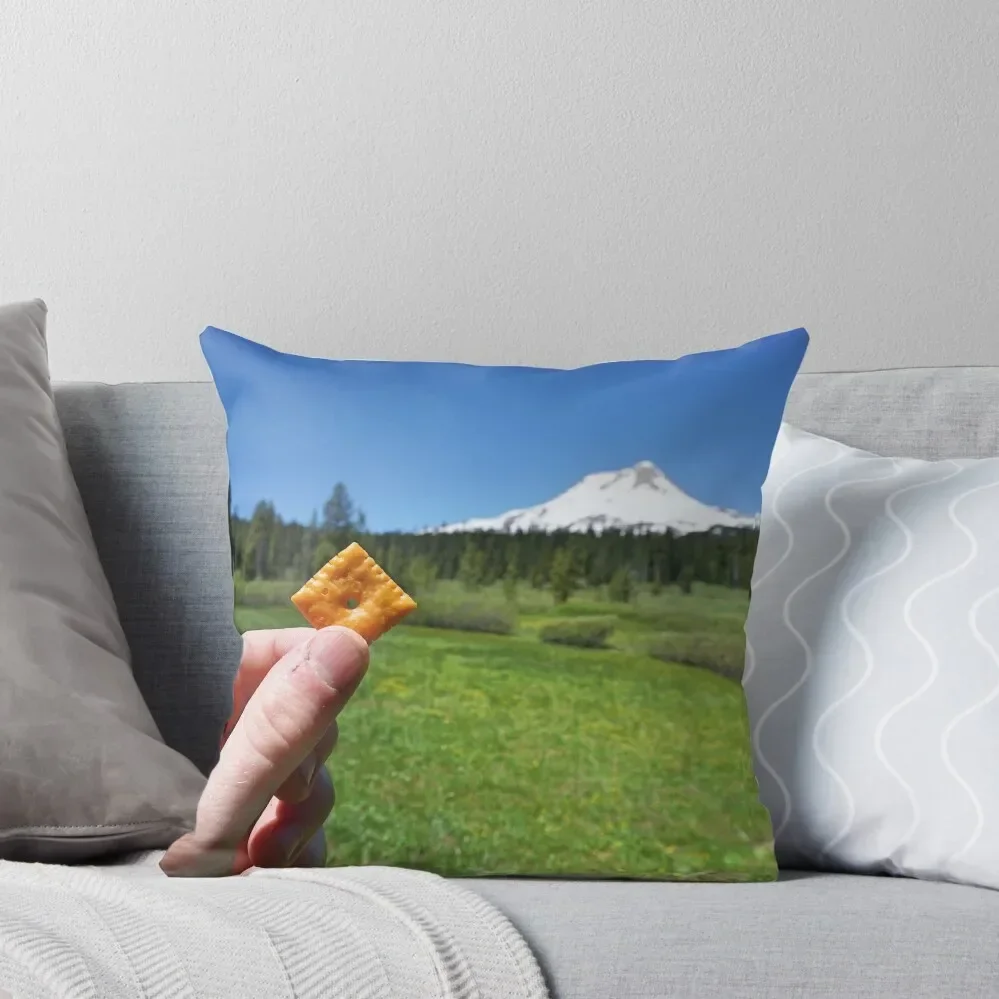 Mt hood and a Cheez-it Throw Pillow covers for pillows Pillowcase Cushion pillow