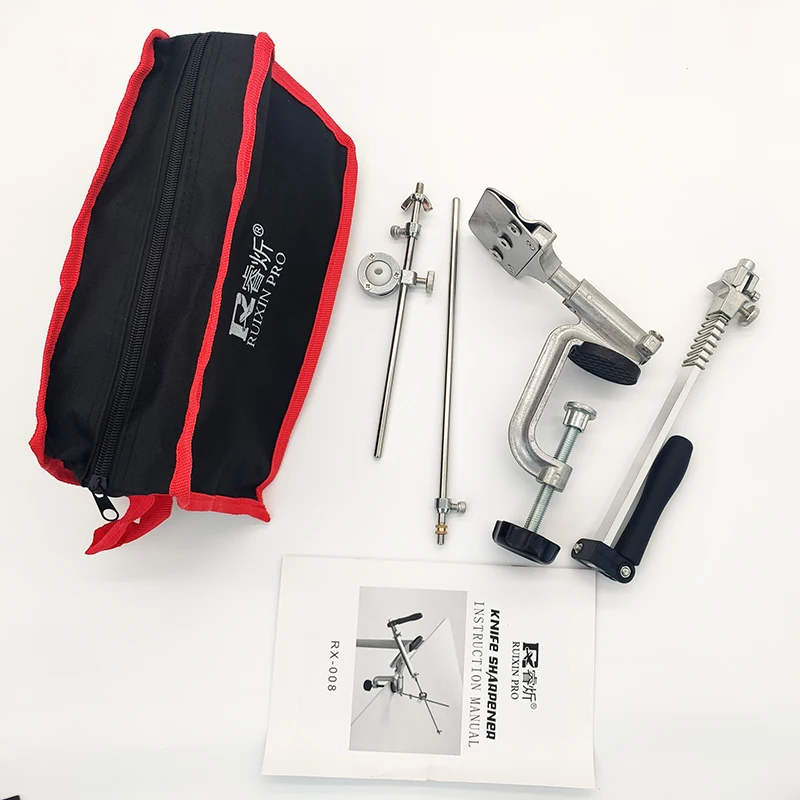RUIXIN Fixed Angle Knife Sharpener Machine Metal Material Sharpener for Knives Whetstone Grind Stones Household Kitchen Tools