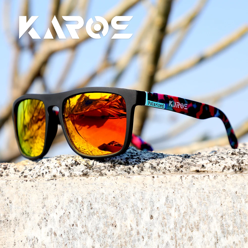 KAROS Polarisierte UV400 Sonnenbrille für Outdoor-Sportarten, Leichte Brille, Hochwertig für Männer und Frauen, zum Fahren, Angeln, Wandern, Camping