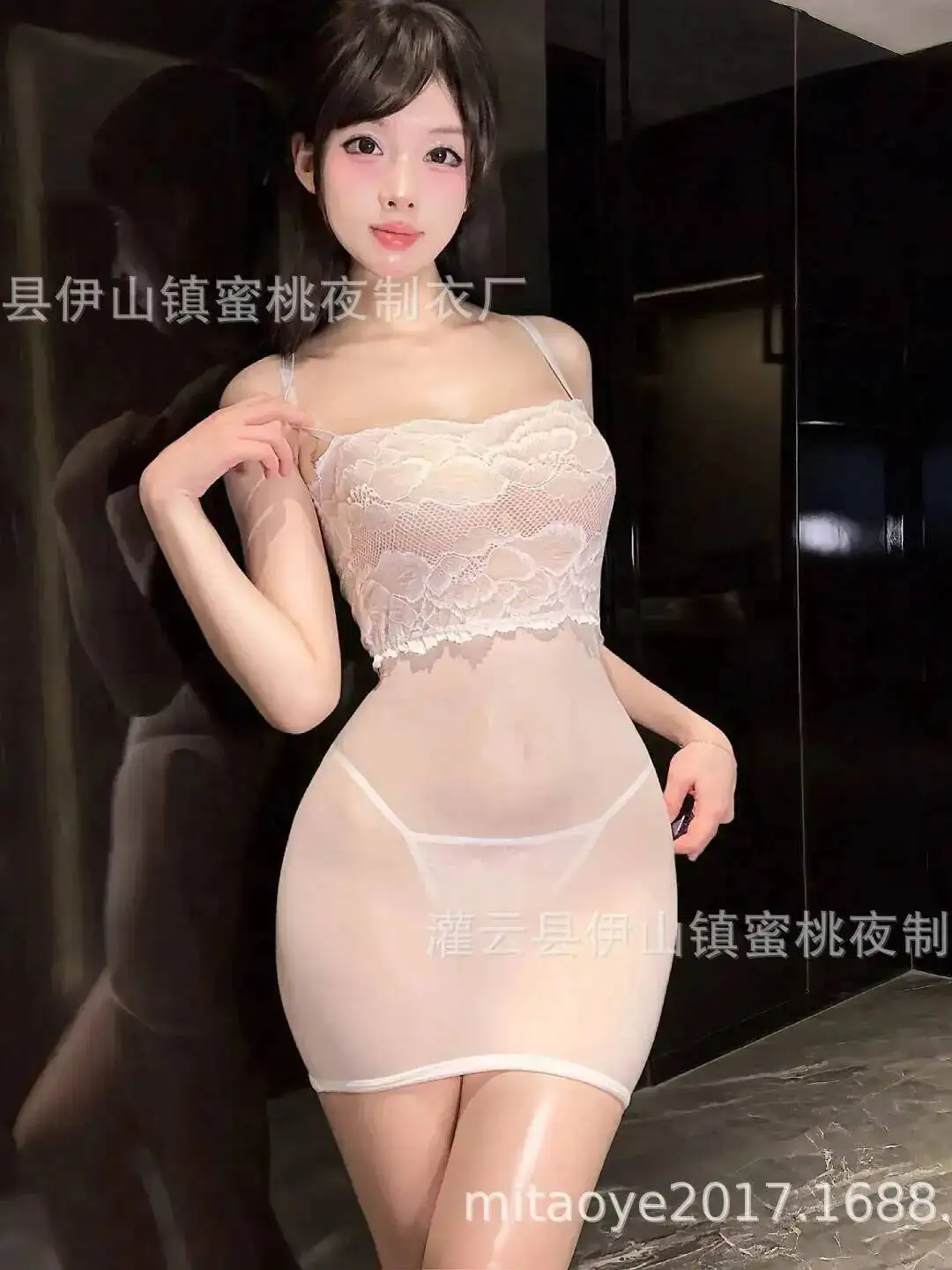 Camisola sedosa brillante para mujer, Top de tubo, Falda corta, vestido ajustado de retazos de encaje transparente brillante, Tops finos elegantes VRZ8