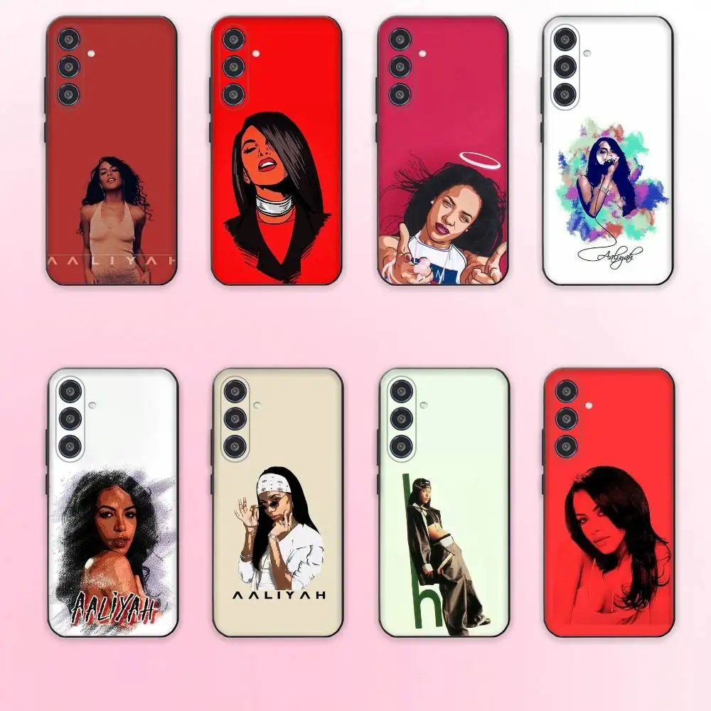 

A-Aaliyah Hip Hop Music phone Case For Samsung Galaxy A73,A72,A71,A70,A53,A52,A51,Others Soft Black Shell