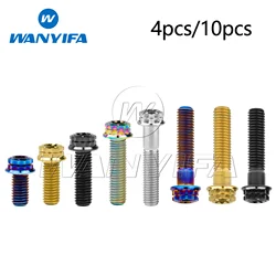 Wanyifa Titanium Bolt M8x15/20/25/30/35/40/45/50/55/60/65/80mm Flange Torx T40 Head Screws for Motorcycle Refitted 4pcs/10pcs