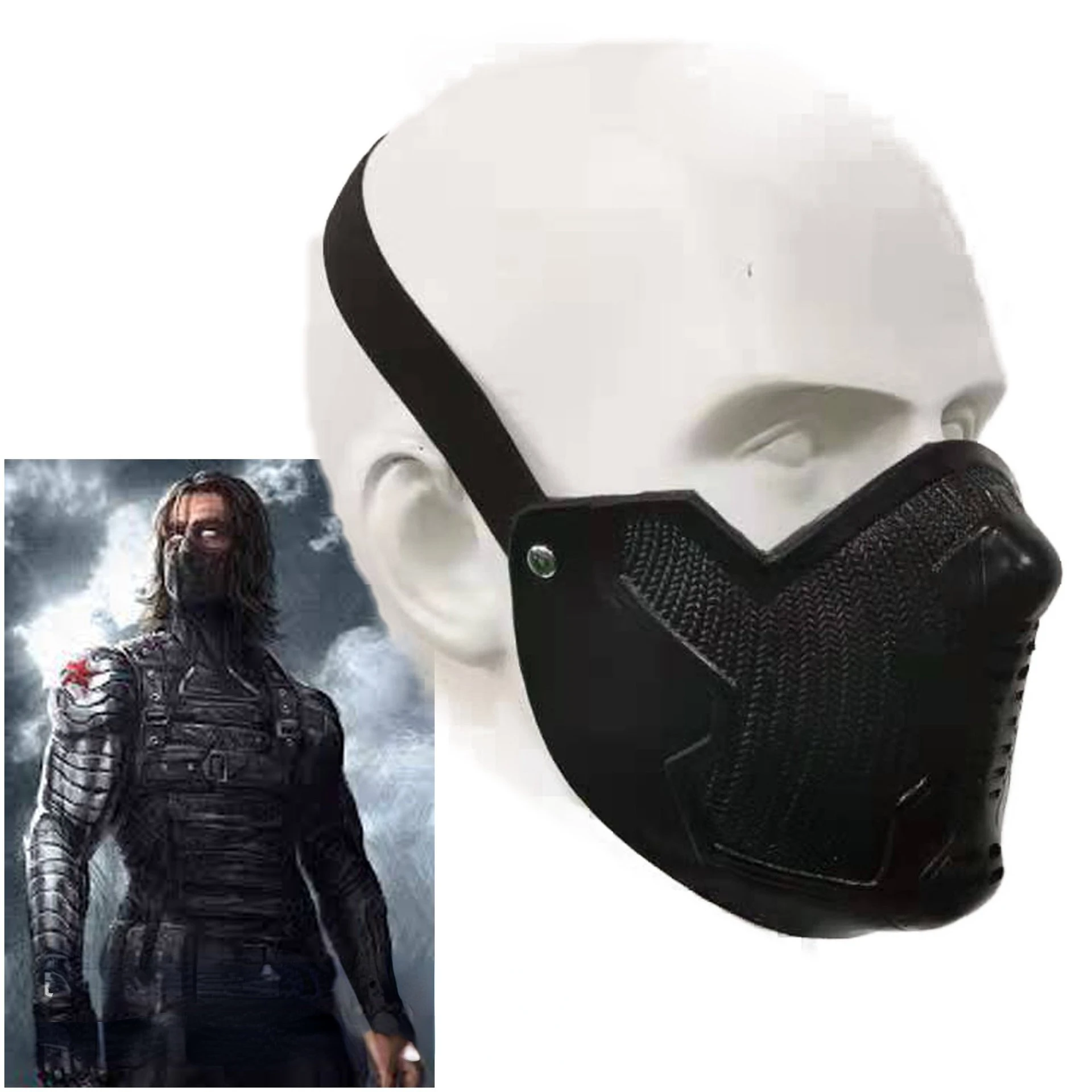 Halloween zimny żołnierz maska Cosplay Jame Bucky Barnes Cosplay maska lateksowa impreza z okazji Halloween maska Prop