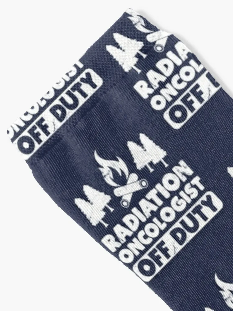 Radiation Oncologist Off Duty Funny Oncology Physician Camping Lover Camper Socks Funny Socks