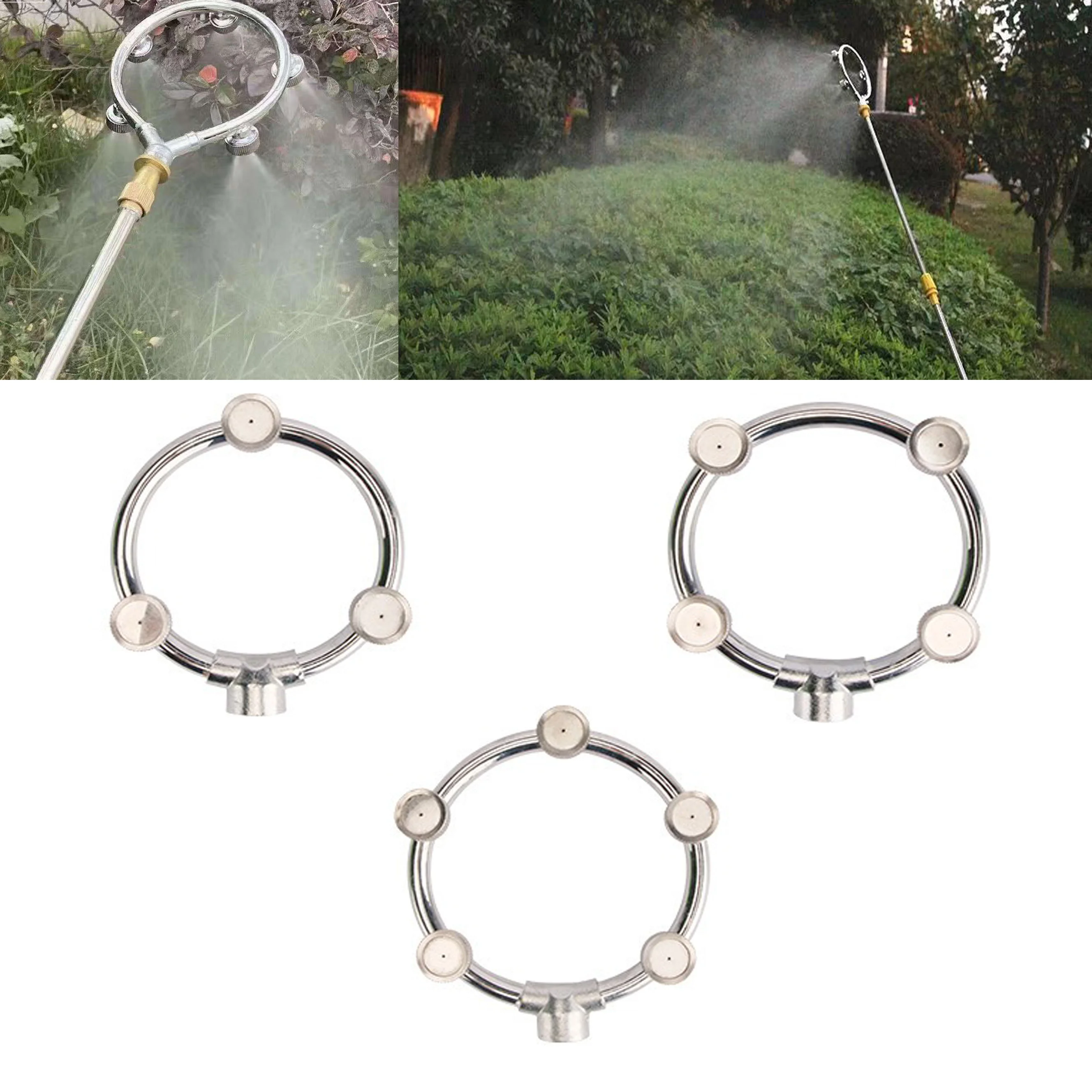 

10 шт., секторное кольцо из нержавеющей стали для сельского хозяйства, 3/4/5, насадка высокого давления, распылитель для орошения с защитой от клопов, спринклер для пестицидов