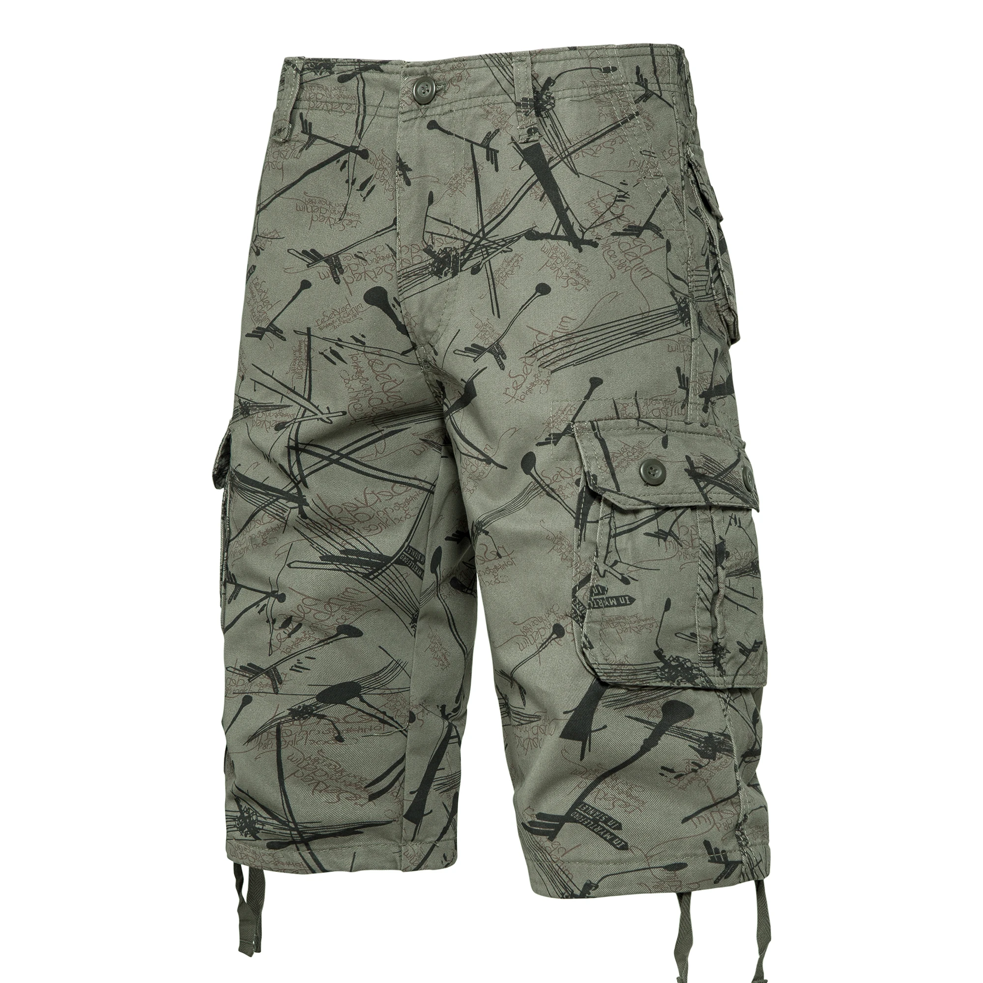 Pantalones cortos de algodón para hombre, Shorts con estampado táctico de moda Y2K para senderismo, trabajo de camuflaje, montañismo, recortados