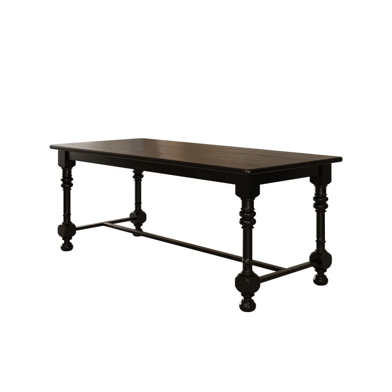 

Chenghong full solid wood dining table and chair combination custom French retro dining table small apartment restaurant