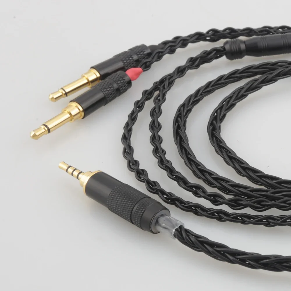 High Quality Audiocrast 8 Cores 2.5/3.5MM/4.4mm Balanced Upgrade Cable for Denon AH-D7200 AH-D5200 d9200 Headphone