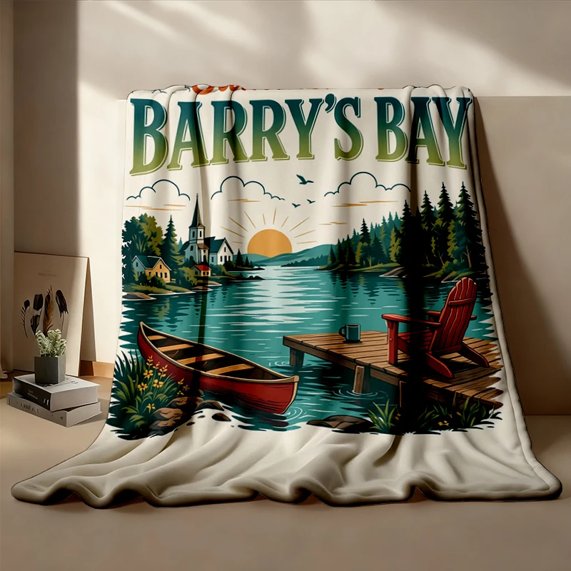 Every Summer After Show Flannel Blanket, Summer At Barry's Bay Flannel Throw, Barry's Bay Lake Club Cozy Blanket, Romanc