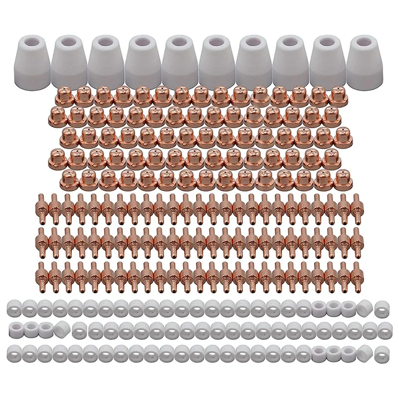 

235Pcs Plasma Cutting Consumables (Standard) Electrode Tip Nozzles Kit For Cut40 50 With Plasma Cutter Torch PT31 LG40