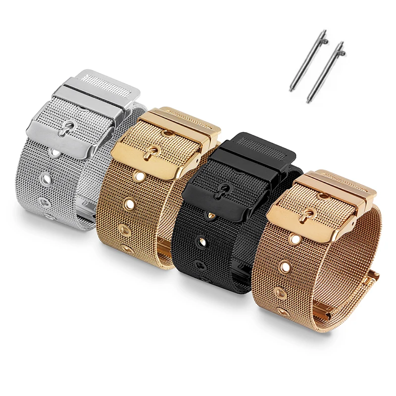 Quick Release Milanese Strap Universal Armband für DW 18mm 20mm 22mm 0,4mesh Edelstahl Ersatzband für Smart Watch