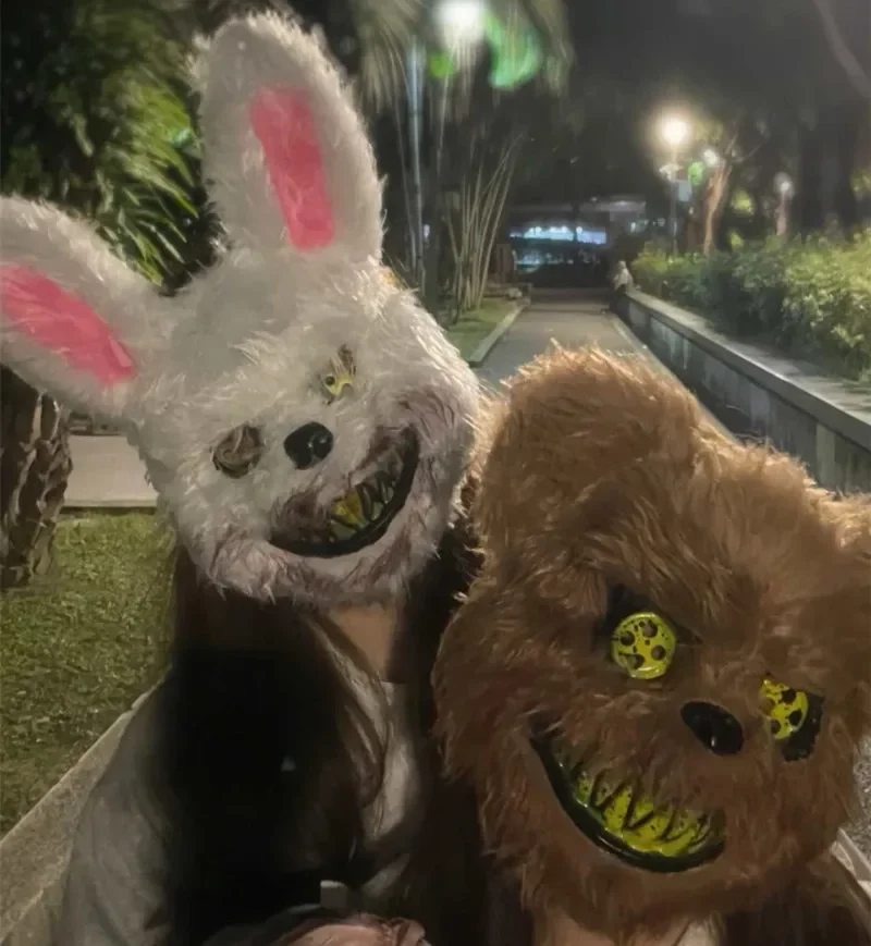 

Scary Mask Horror Bear Rabbit Animal Head Cover Halloween Cosplay Party Make-up Carnival Show Costume Props Masquerade Face Mask