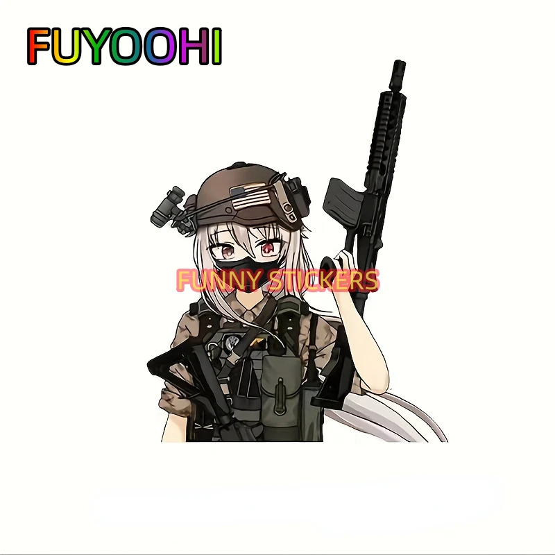 FUYOOHI Anime Stickers Car Decorative Glass Stickers Military Stay Calm And Carry On Sticker Decals For Laptops Or Crafts