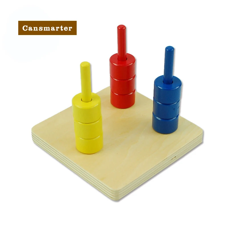 

Montessori Learning Materials Busy Board Puzzle Games Wooden Toddler Toy Colored Discs Educational Training Toys for Children