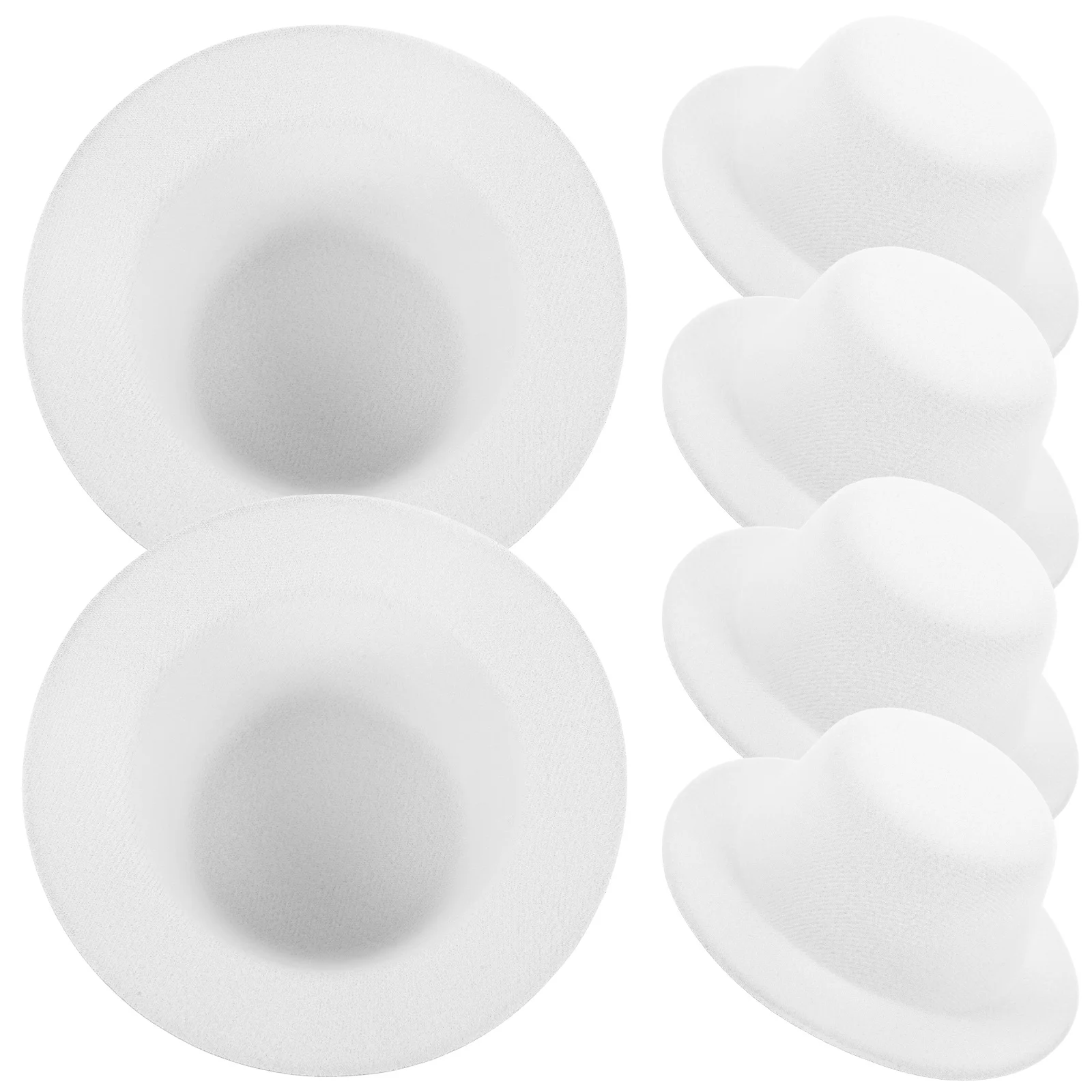 6 pçs feltro mini cartola para boneco de neve e urso multi-função chapéus em miniatura resistente ao desgaste minúsculos chapéus diy artesanato boneco de neve cartola