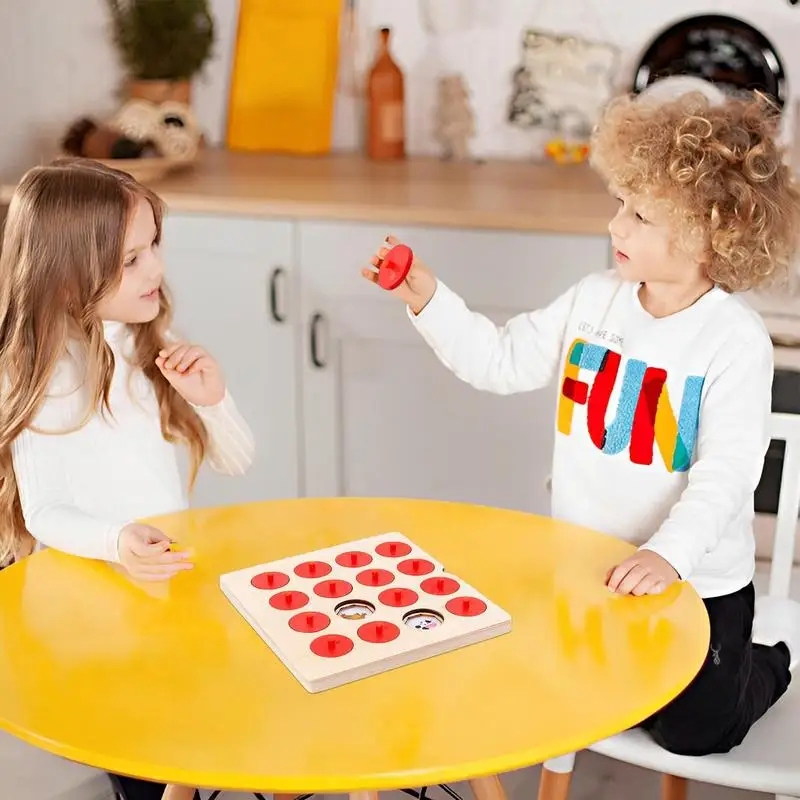 Gioco di scacchi di memoria in legno Gioco di abbinamento di memoria con 10 carte Immagini di memoria Rompicapo di corrispondenza Giocattoli Montessori per le ragazze dei ragazzi