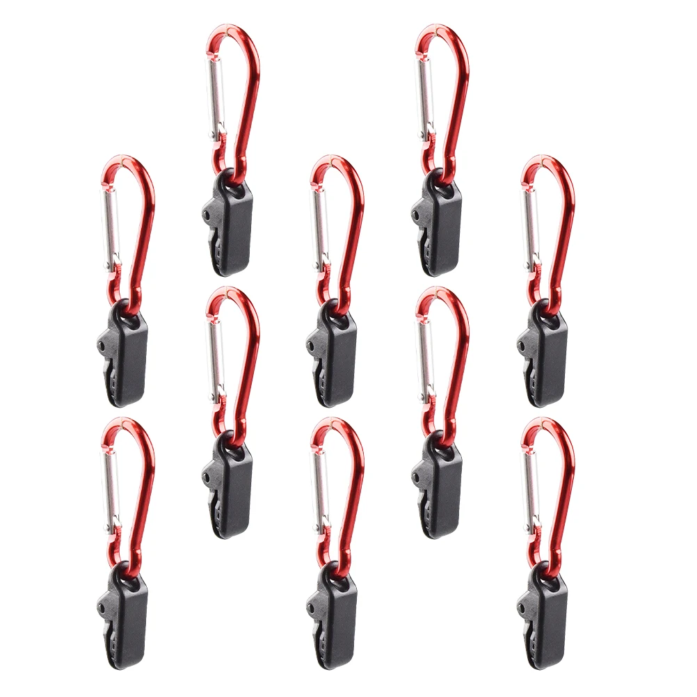 

10pcs Tent Fixing Clips Serrated Teeth Strong Windproof Camping Tarp Clamps Outdoor Supplies Portable Practical Gear