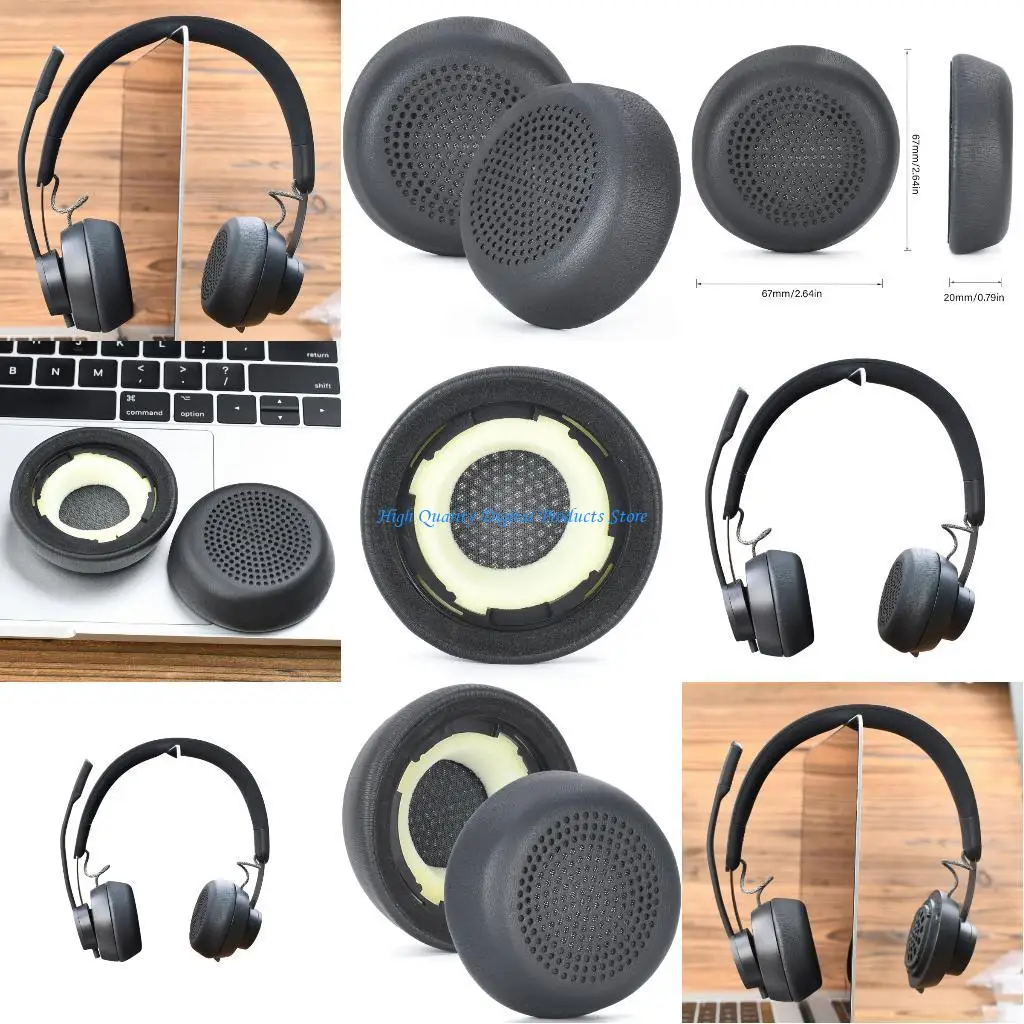 

U2JE Soft Protein Leather Earpads Ear Pad Headphones Sponges Cushions Cover for Zone Headsets