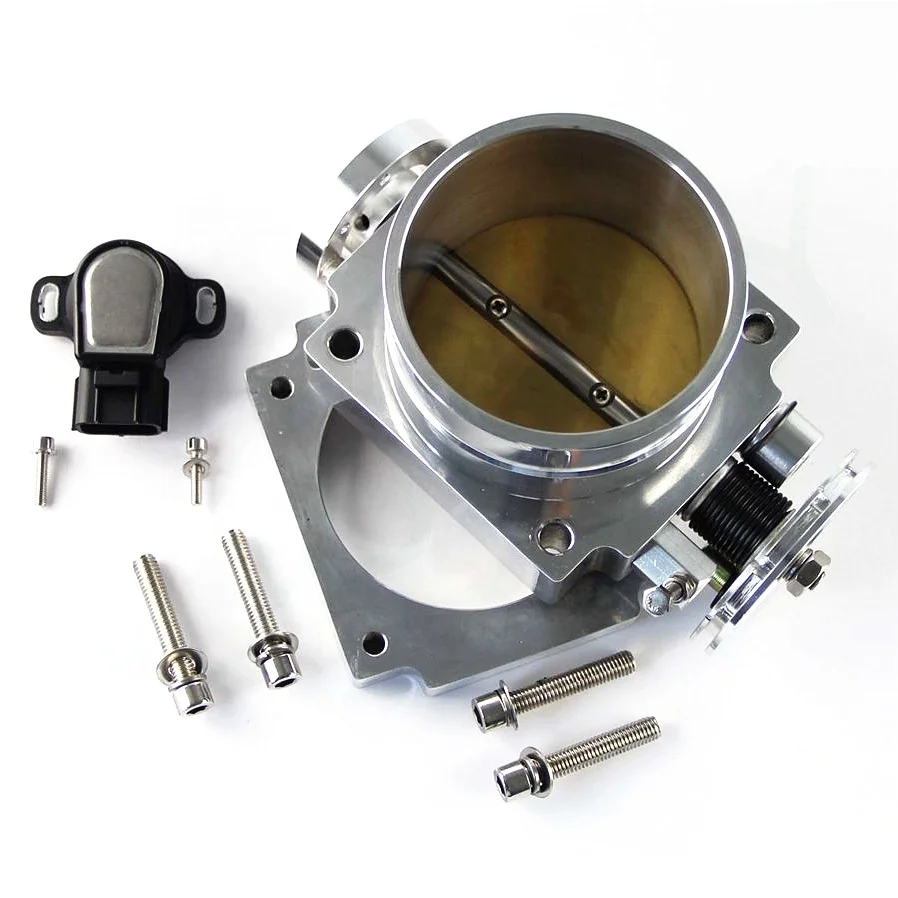 90mm Throttle Body Reverse Cable With TPS Sensor Universal Throttle Body For 1JZ 2JZ Engine