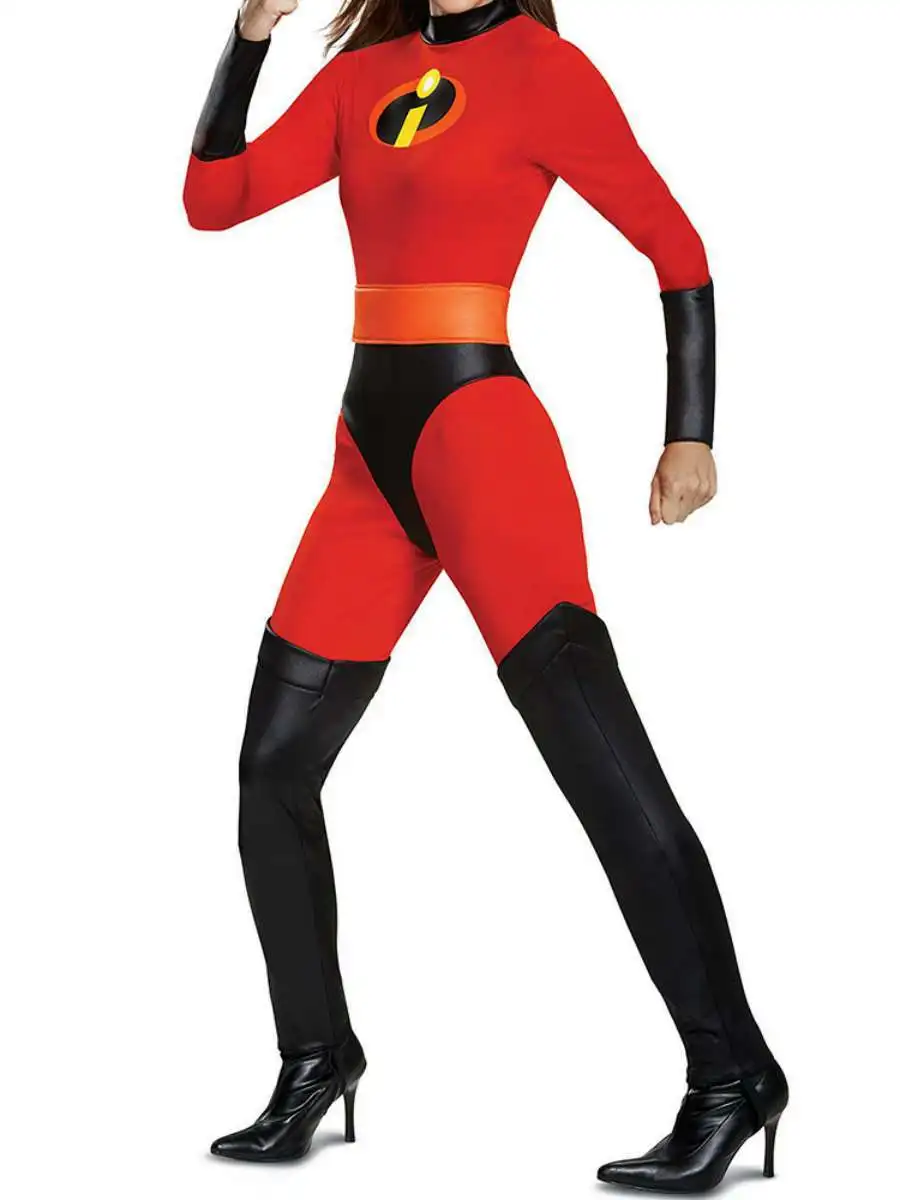 スーパーマン トータルスーツ ハロウィン パフォーマンスコスチューム ワンピース エージェントユニフォーム レディース エスニック ステージ衣装 ポリエステル