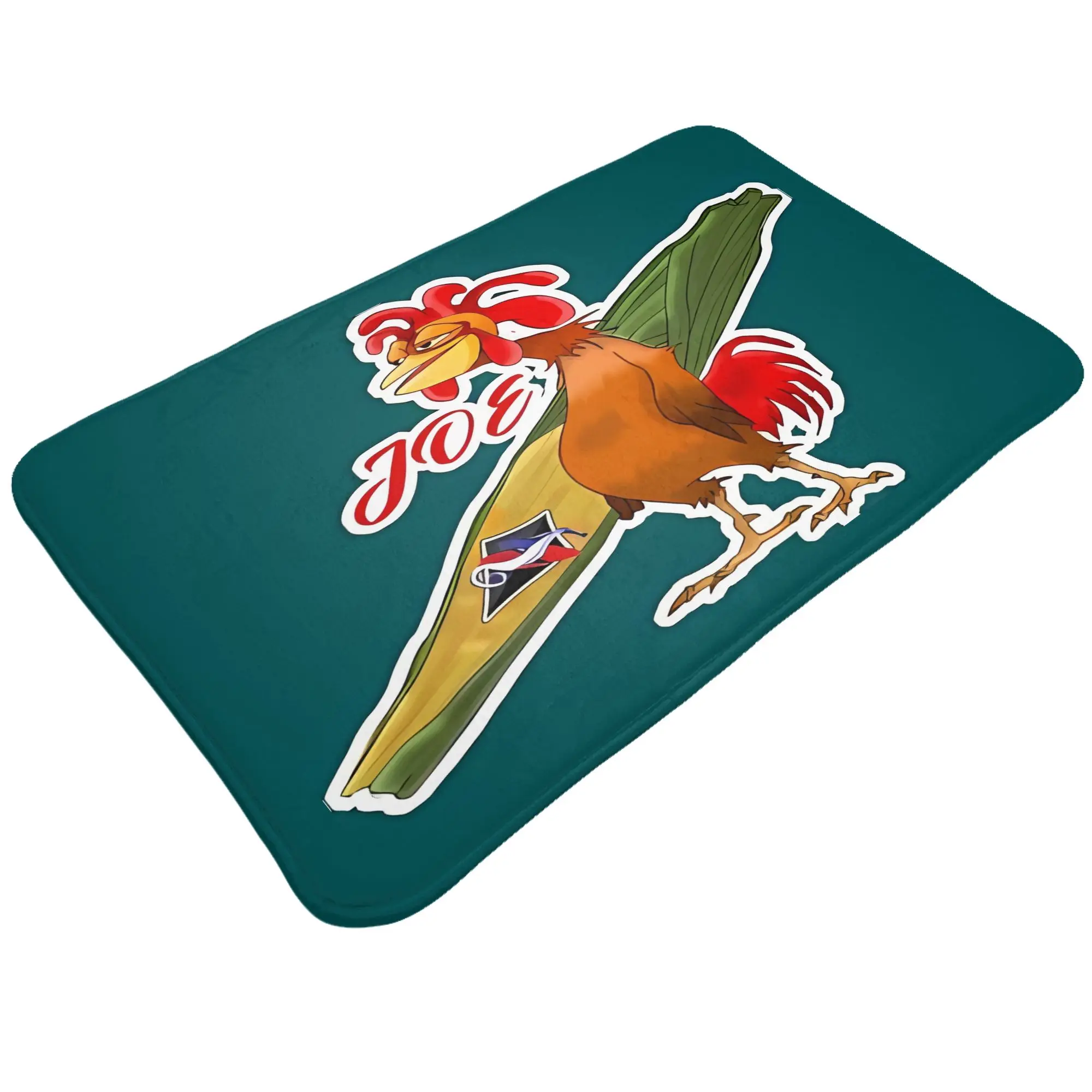 Corn surfboard Anti-Slip Doormat Bath Mat Chicken Joe Welcome Indoor Home Decorative