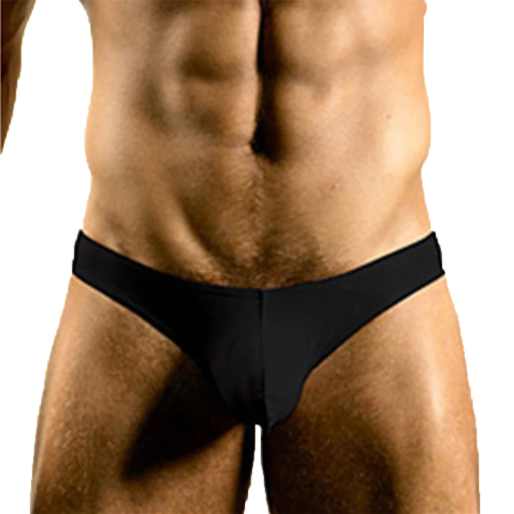 

Men Sexy Briefs Bulge Pouch Underwear Soft Thin Underpants Male Knickers Solid Bikini Trunks Comfortable Panties