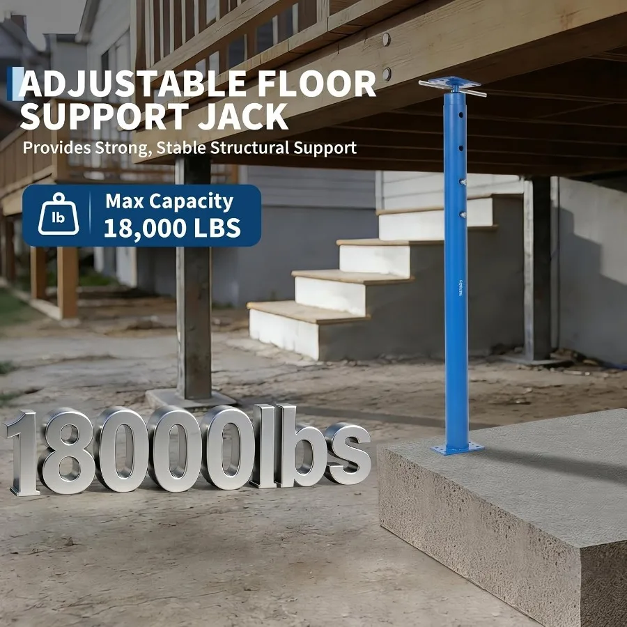 House Floor Jacks, 2 Pack Adjustable Jack Post 18000 LBS