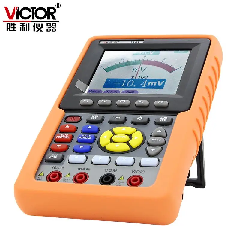 

Двухканальный цифровой цветной осциллограф RUOSHUI Instruments VC2101 Ручной осциллограф 100 МГц с
