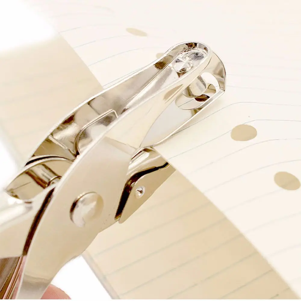 Sturdy Metal Office Paper Binding Supplies 6mm Circle Single Hole Hole Punches Cutter Tools Notebook Punch