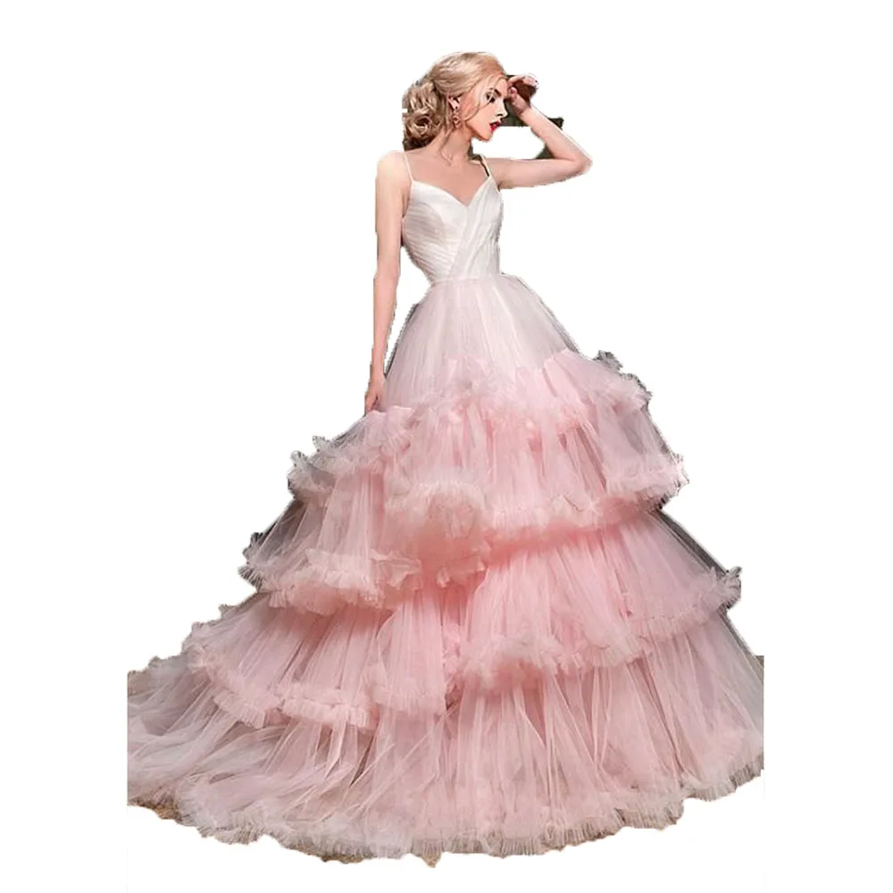 Exquisite Pink Women Prom Dresses White Sweetheart Spaghetti Strap Floor Length A-Line Classy Flowers Evening Party Gowns