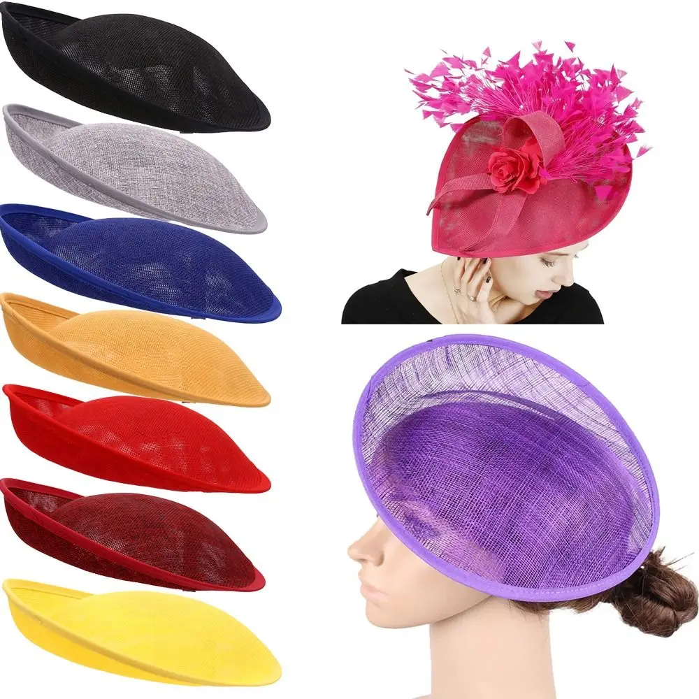 Wedding Party Show Hats DIY Formal Dress French hat Bride Headdress Party Headpiece Flat Top Hat Embryo Women Ladies