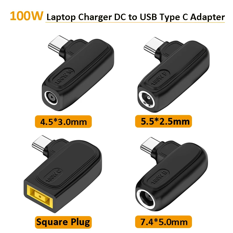 100W Laptop Charger DC Adapter to USB Type C PD 5V 9V 20V Trigger Power Adapter Connector Converter for Lenovo Asus Hp Dell Acer