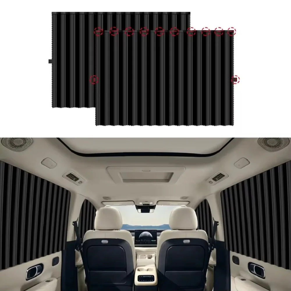 Car Side Magnetic Suction Louver Sunshade, Magnetic Suction Fixed Without Displacement, Car Use Privacy Sunshade Curtain
