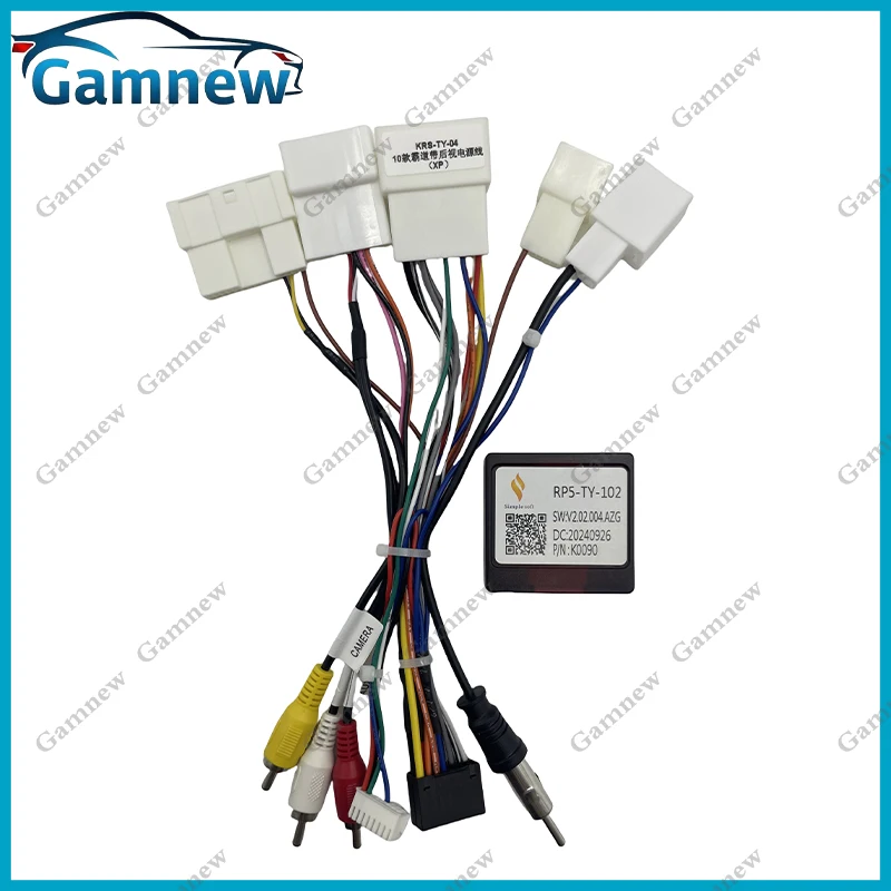 Car 16Pin Wiring Harness Android Power Cable Canbus Box Decoder For Lexus RX RX300 Toyota Sienna Prado Sequoia Tundra