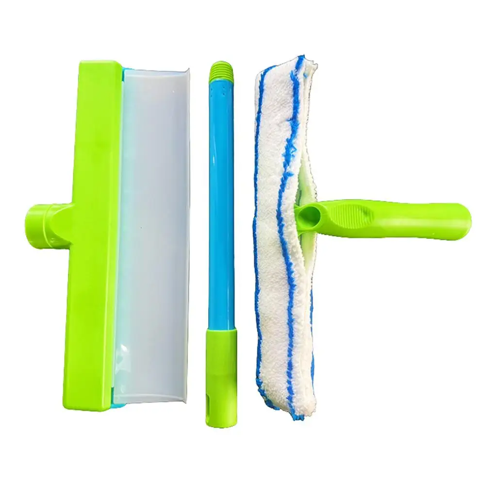 12-In Silicone Window Glass Cleaning Squeegee Kit Car Wash Water Wiper Drying Squeegee Ultrafine Fiber Cloth Cover Cleaning Tool