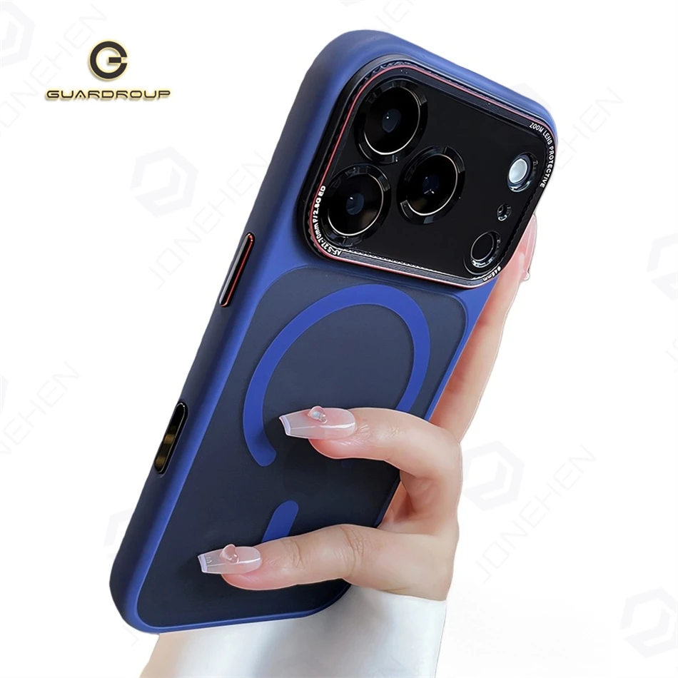 

Для Magsafe Business полупрозрачный защитный чехол для объектива ярких цветов для iPhone 17 16 Pro Max, кнопка воздушной камеры, бронированный магнитный чехол