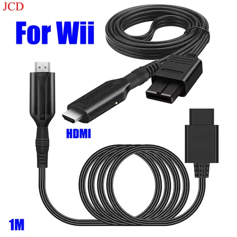 Wii to HDMI Converter Adapter Video Cable 1080P Male to Male Wii2HDMI Converter Plug and Play for Wii to HDTV Display
