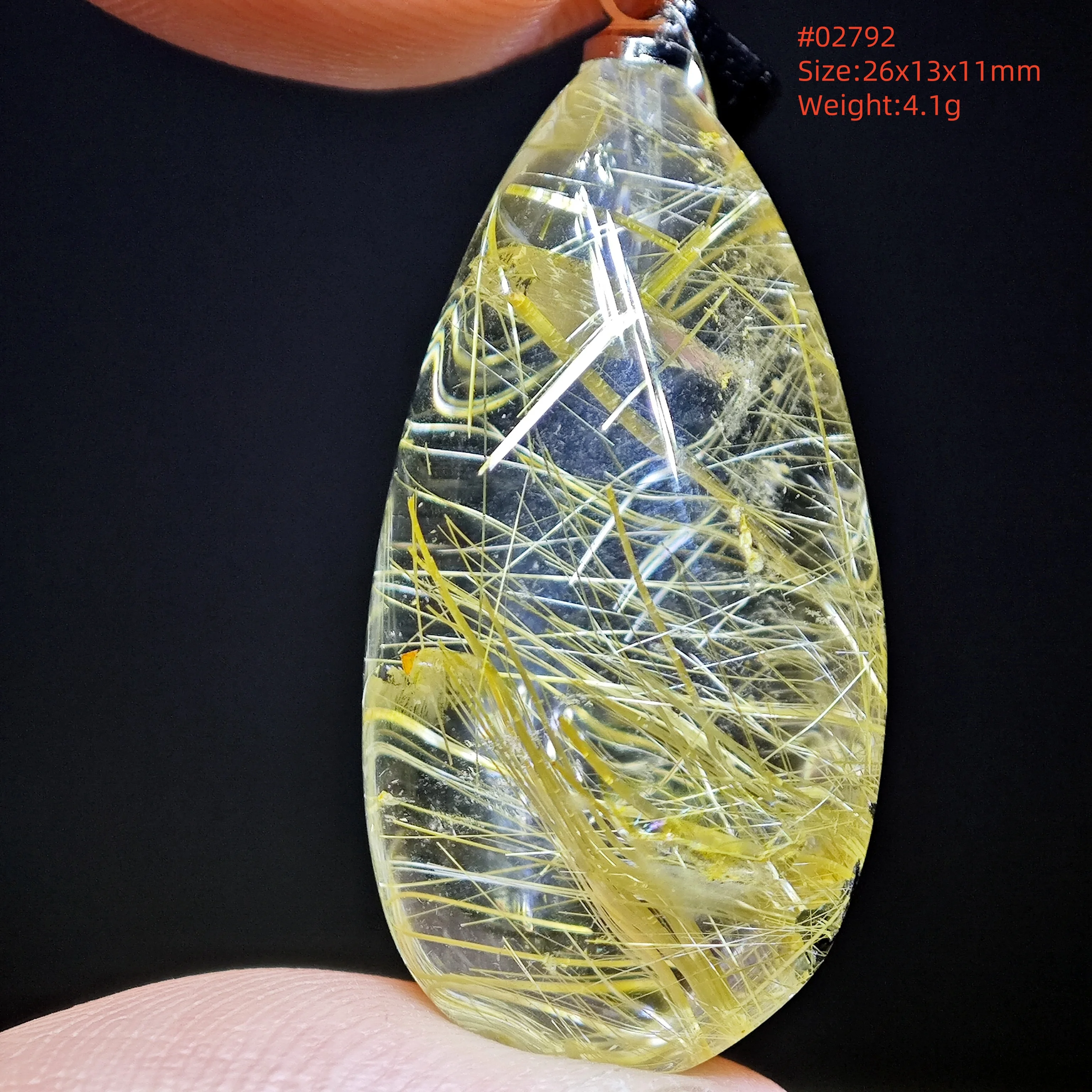 

Natural Gold Rutilated Quartz Pendant Pi Xiu Necklace Jewelry 25*17*10mm wealth Rutilated Women Men AAAAAAA