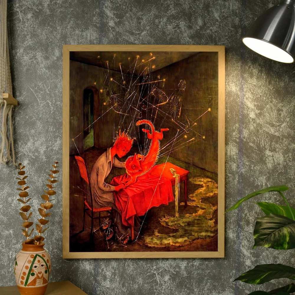 غير المؤطرة خمر قماش جدار الفن القوطية الرعب اللوحة الظلام الأكاديمية ديكور المنزل غرفة الديكور الجمالية غرفة ديكور هدية #4