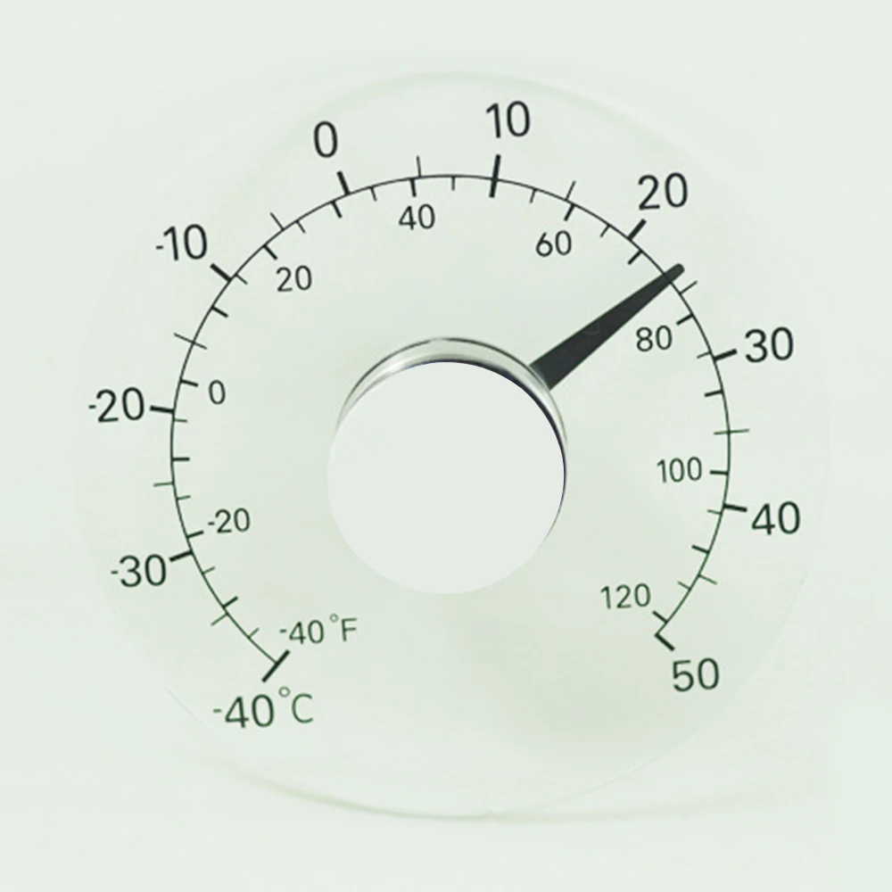 Acrylic Thermometer Temperature Transparent Clear Outdoor Window Thermometer Clock Weather Tool For Laboratory Warehouse Garden