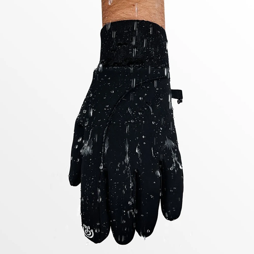 Winterhandschuhe, volle Finger, Outdoor, Radfahren, Motorrad, wasserdicht, winddicht, Schwarz, Grau, Touchscreen, rutschfester Skihandschuh