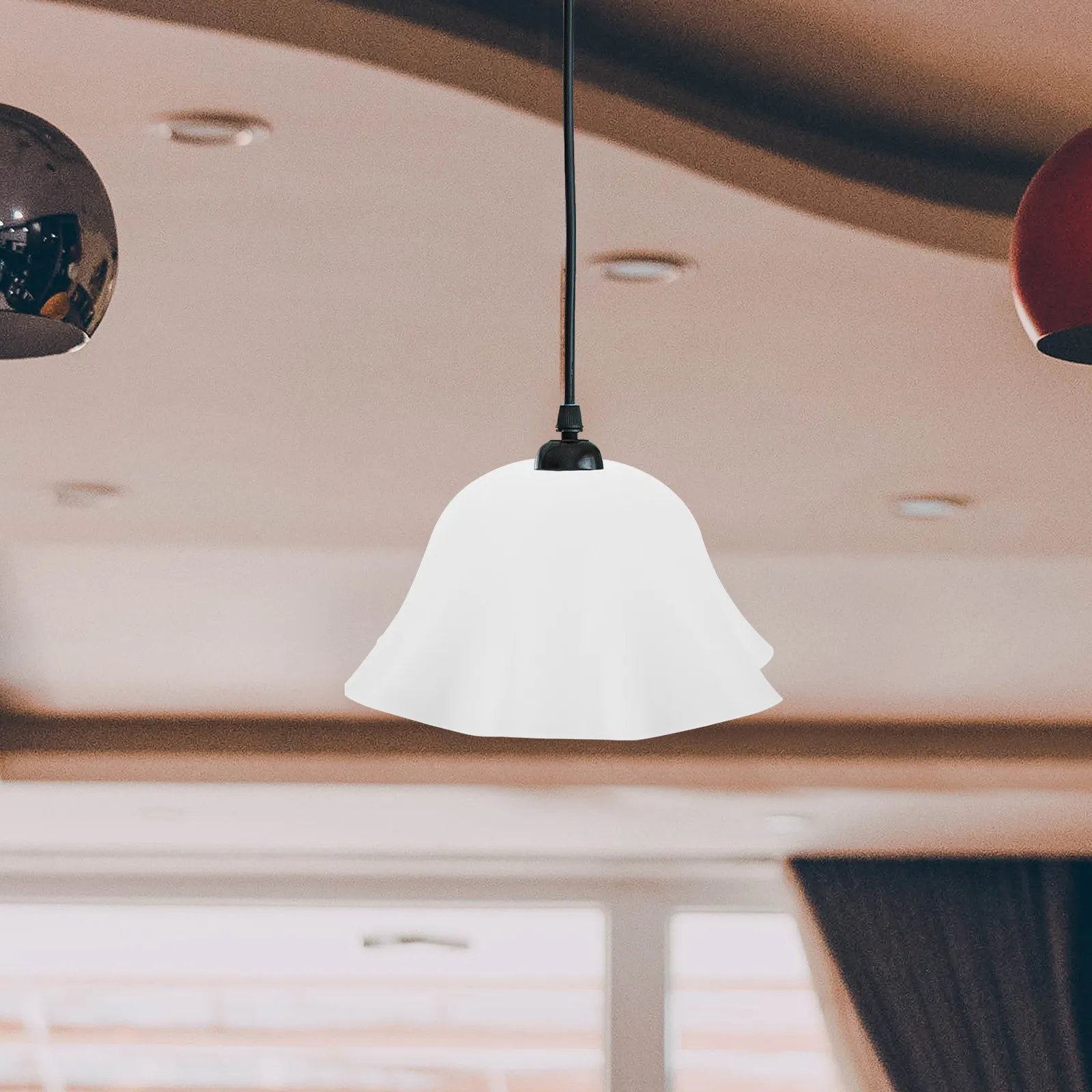White Acrylic Lamp Shade Replacement for Pendant Ceiling Hanging Floor Lamps Decorative Dust Protective Soft Light Cover