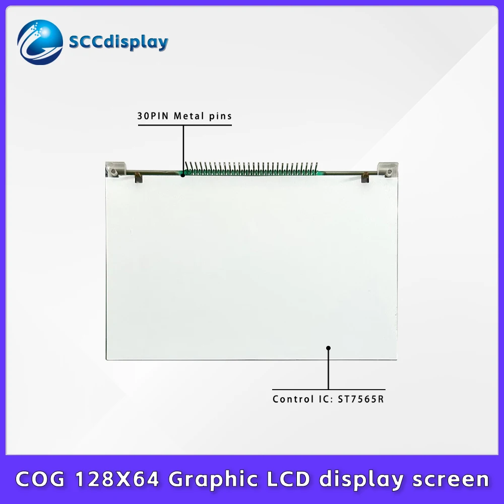 Customized COG 12864 LCD Screen SJXD12864-338 Small Instrument 128*64 COG Graphic Dot Matrix LCD Display Screen ST7565R Driver