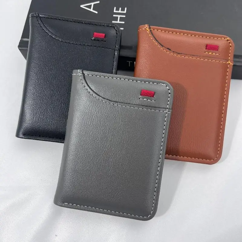 Portable Super Slim Soft Wallet PU Leather Mini Credit Card Wallet Purse Card Holders Men Wallet Thin Small Short Wallets