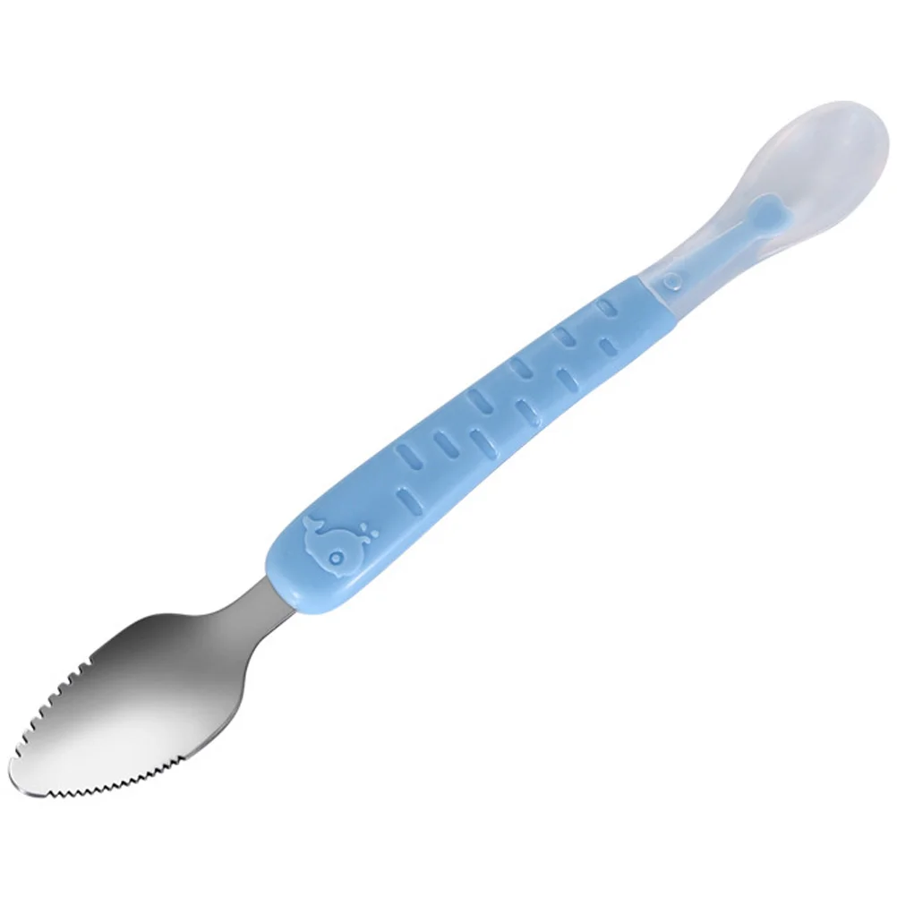 Fruit Double Ended Scraper Puree Scraping Spoon for Baby Feeding Spoons Babies