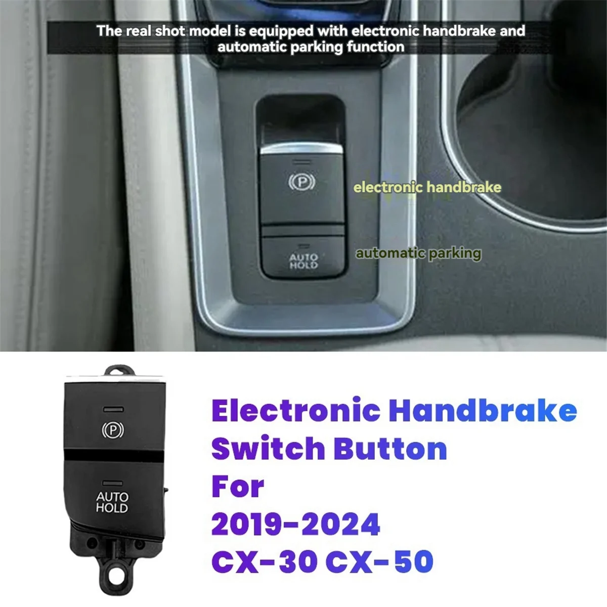 Electronic Handbrake Switch Button BDGF-66-EP0A BDGF66EP0A for Mazda 3 2019-2024 CX-30 Emergency Park Brake Switch LHD