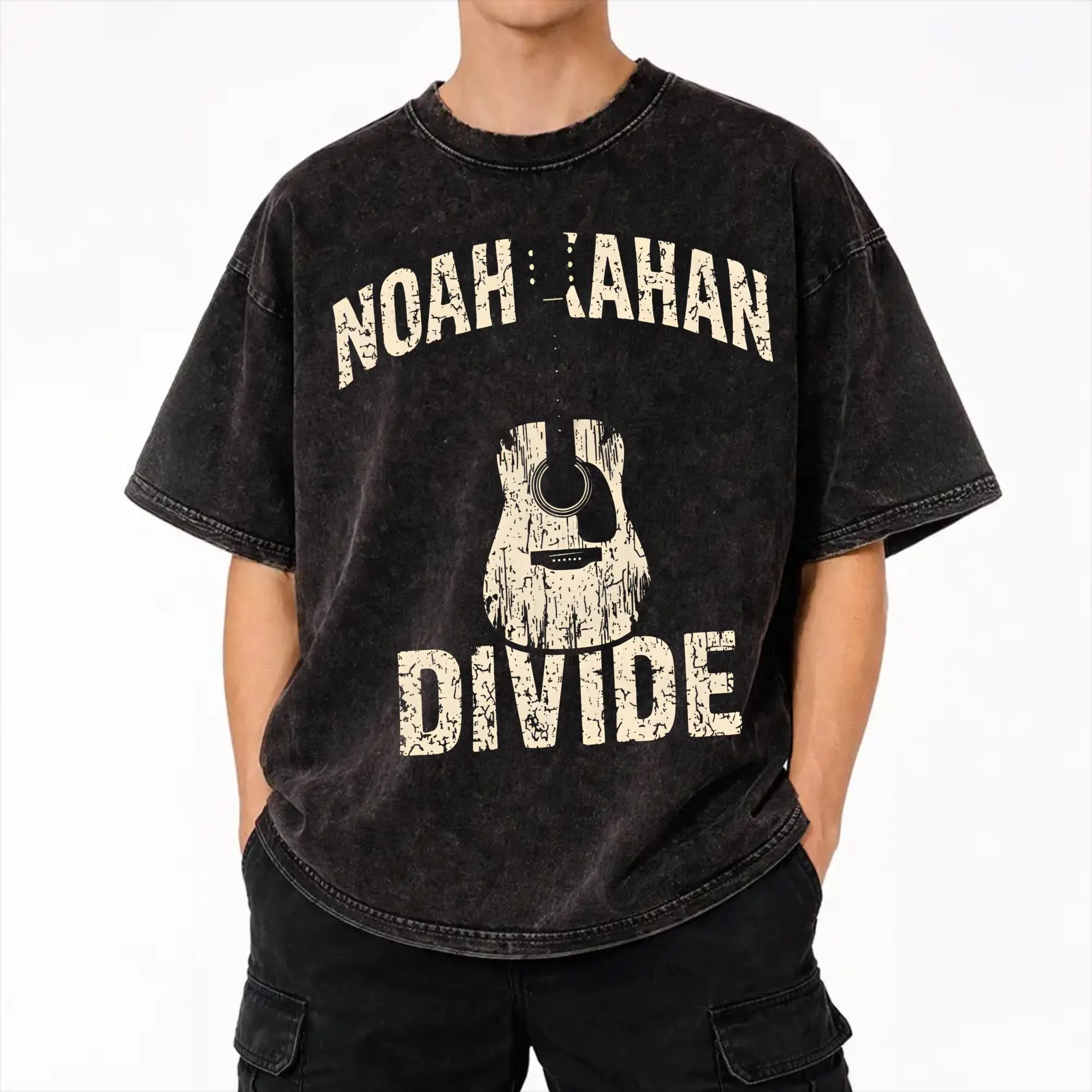 Noahs Kahans The Great Divide Tour 2026  Washed T Shirts Streetwear Hip Hop Novelty T-Shirts Tee Shirt for Men Women