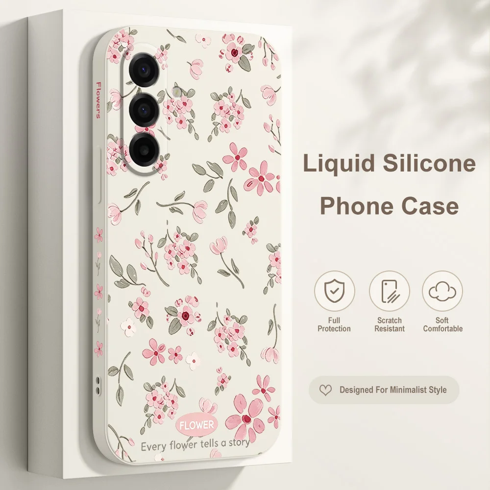 Dainty Blooms Phone Case For Samsung Galaxy A57 A37 A27 A17 A56 A36 A26 A16 A06 A55 A35 A25 A15 A05 A54 A34 A24 A14 Cover