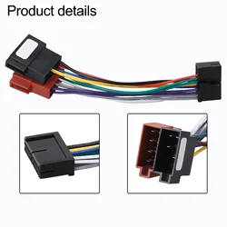 Car Radio ISO Adapter 20pin Cable Din Connector Car CD Tail Line Stereo Radio Player For Most Car Radios Power Cord Replacement