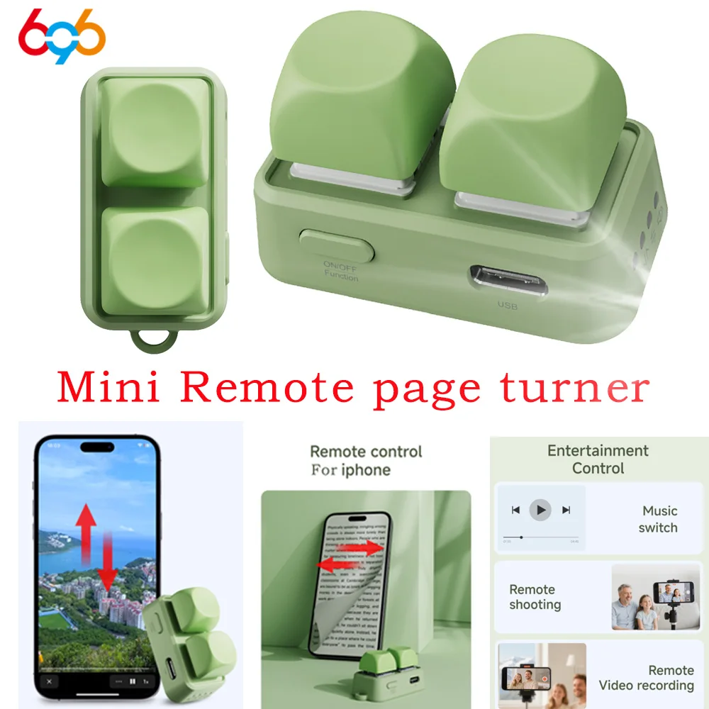 Le plus récent clavier de télécommande sans fil léger à dents bleues, retourneur de Page à double bouton pour les lecteurs de livres électroniques Kobo, artefact paresseux